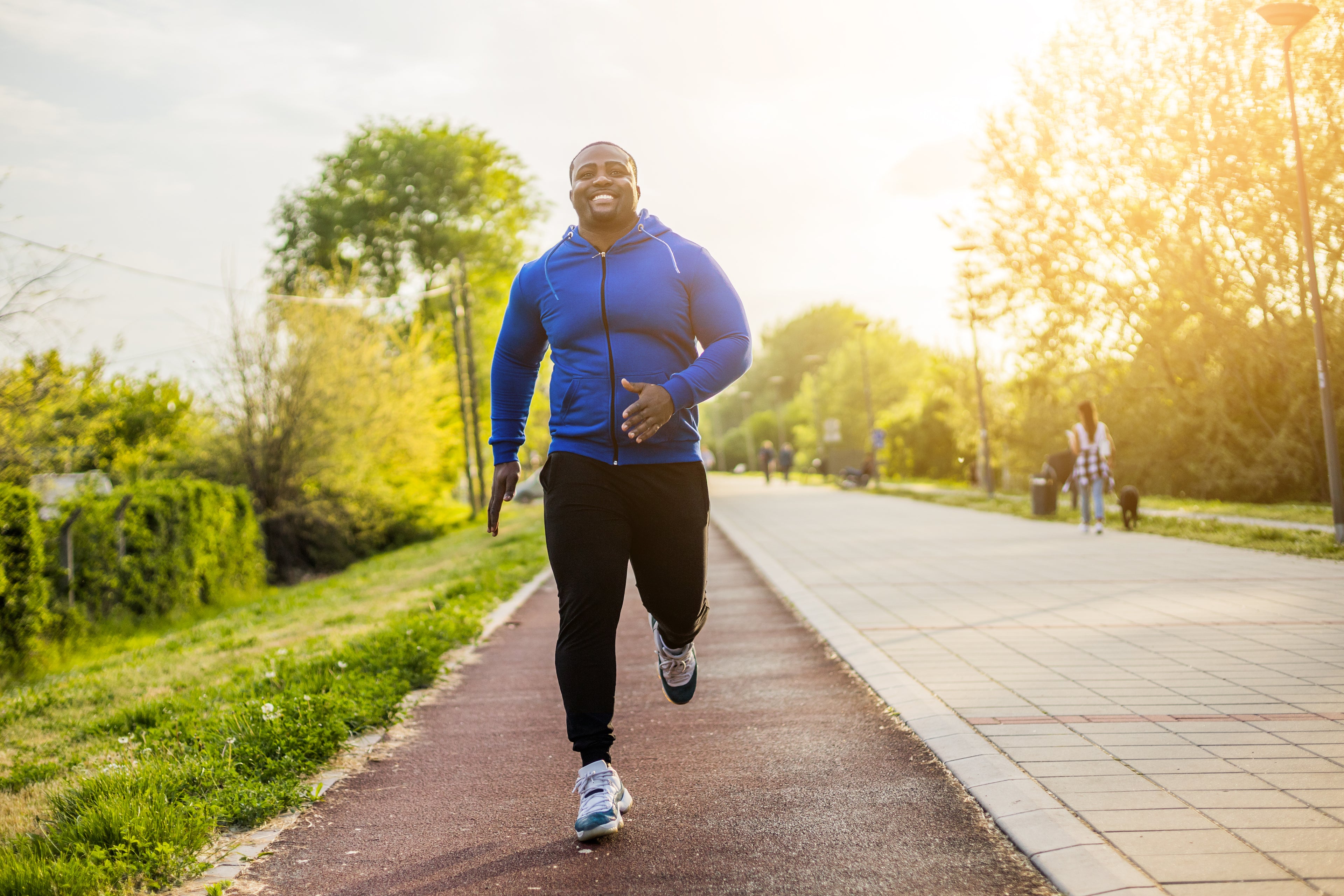 Man staying active during a significant weight loss journey